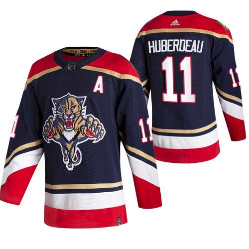 Men Florida Panthers #11 Huberdeau Blue NHL 2021 Reverse Retro jersey->florida panthers->NHL Jersey
